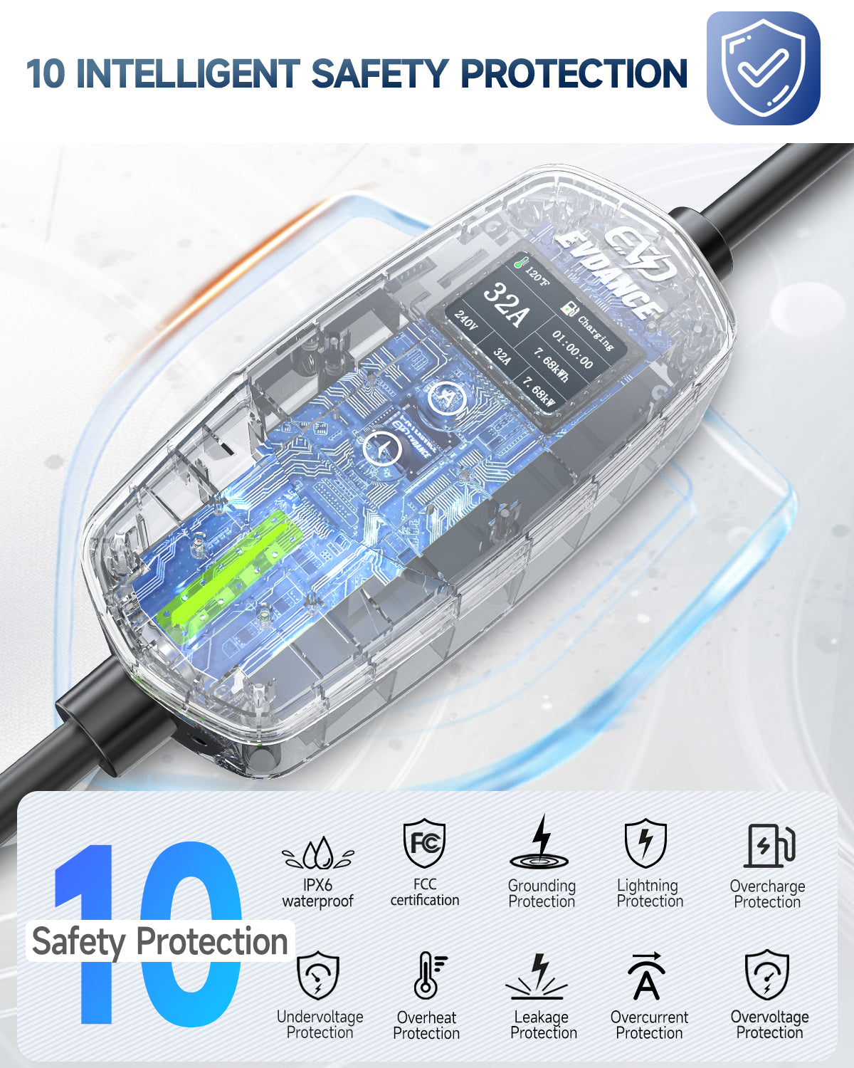 EVSloth Level 2 NEMA 14-50 32A J1772 Portable EV Charger - Image 6