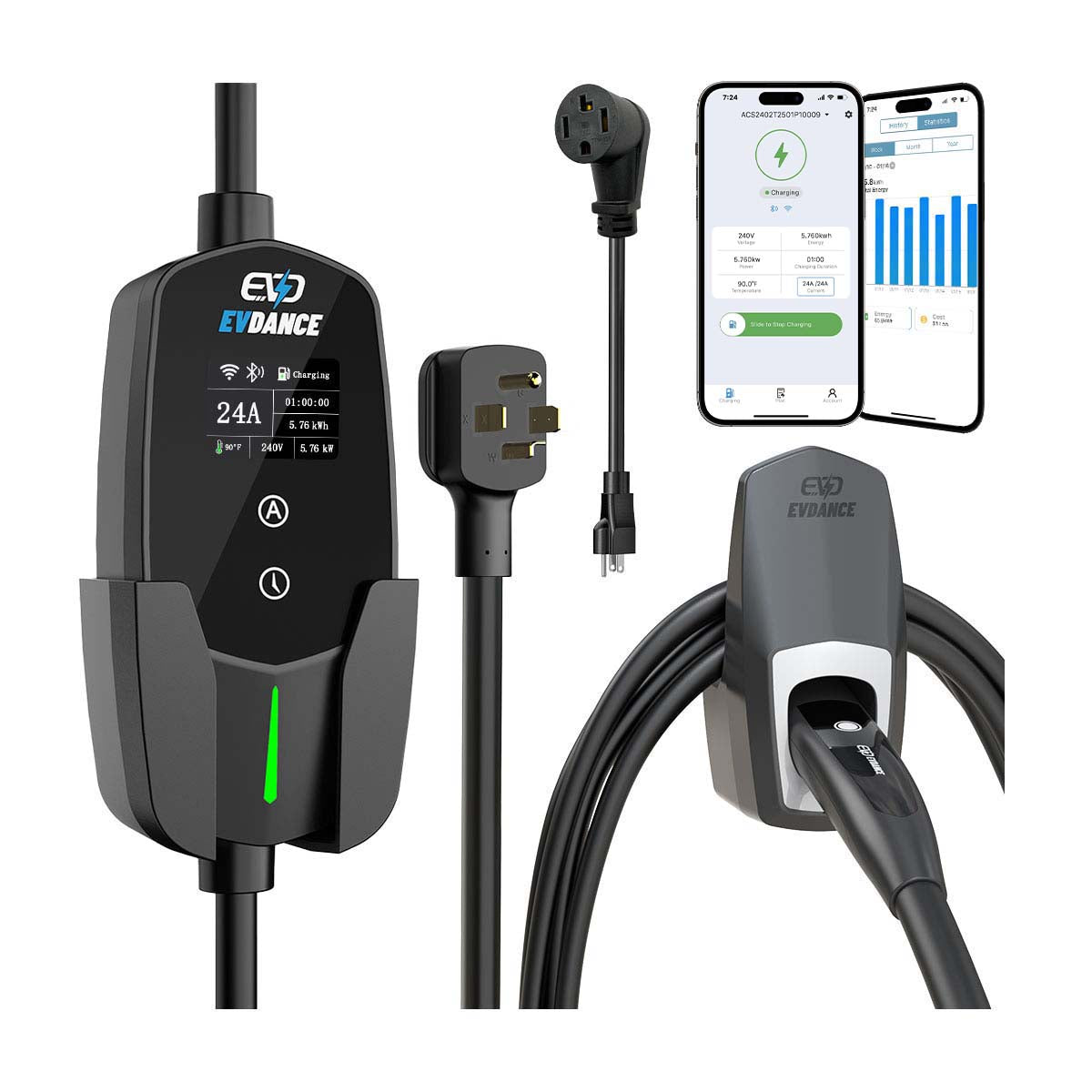 EVSloth Level 2 NEMA 14-30 24A NACS Portable EV Charger - Image 14