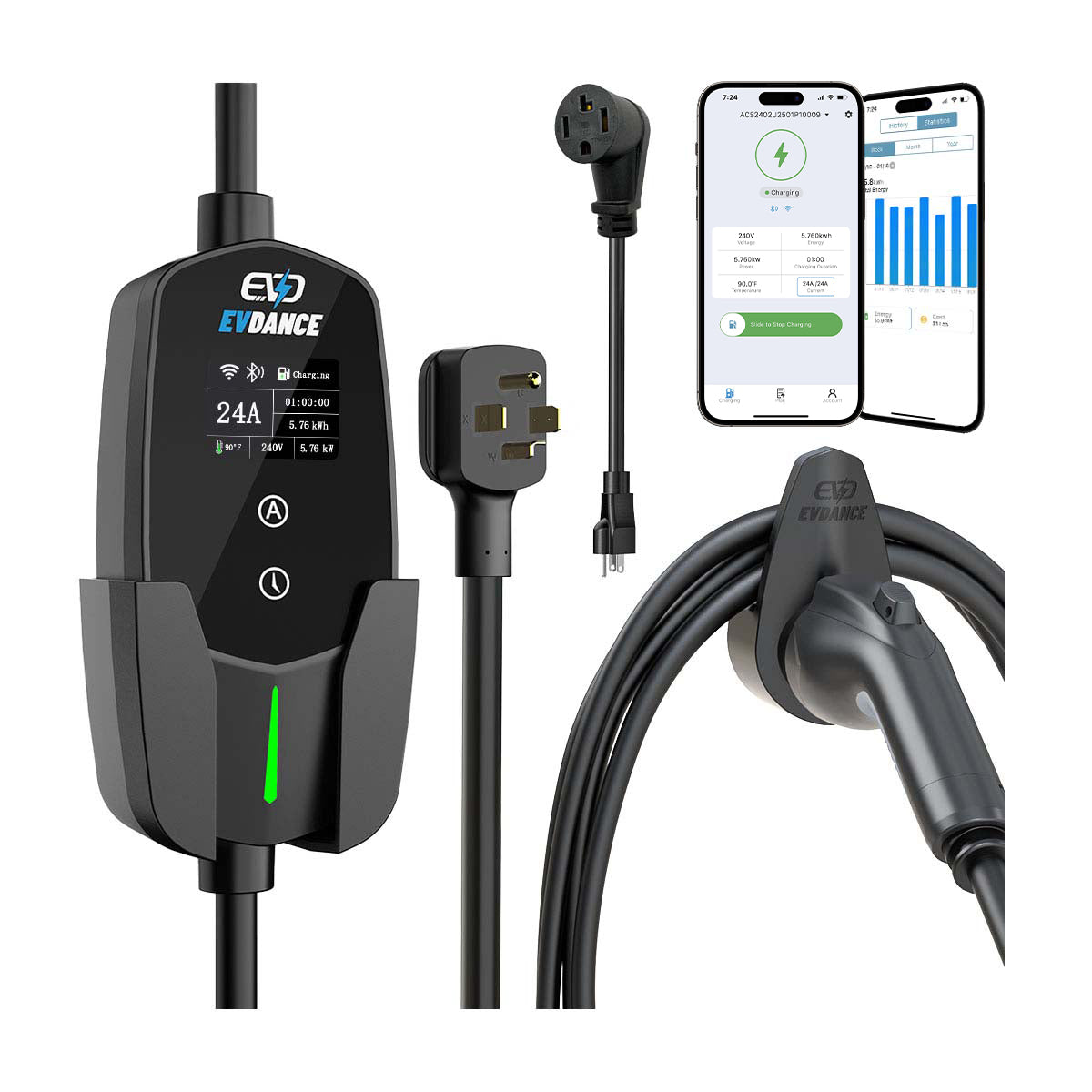 EVSloth Level 2 NEMA 14-30 24A J1772 Portable EV Charger - Image 20