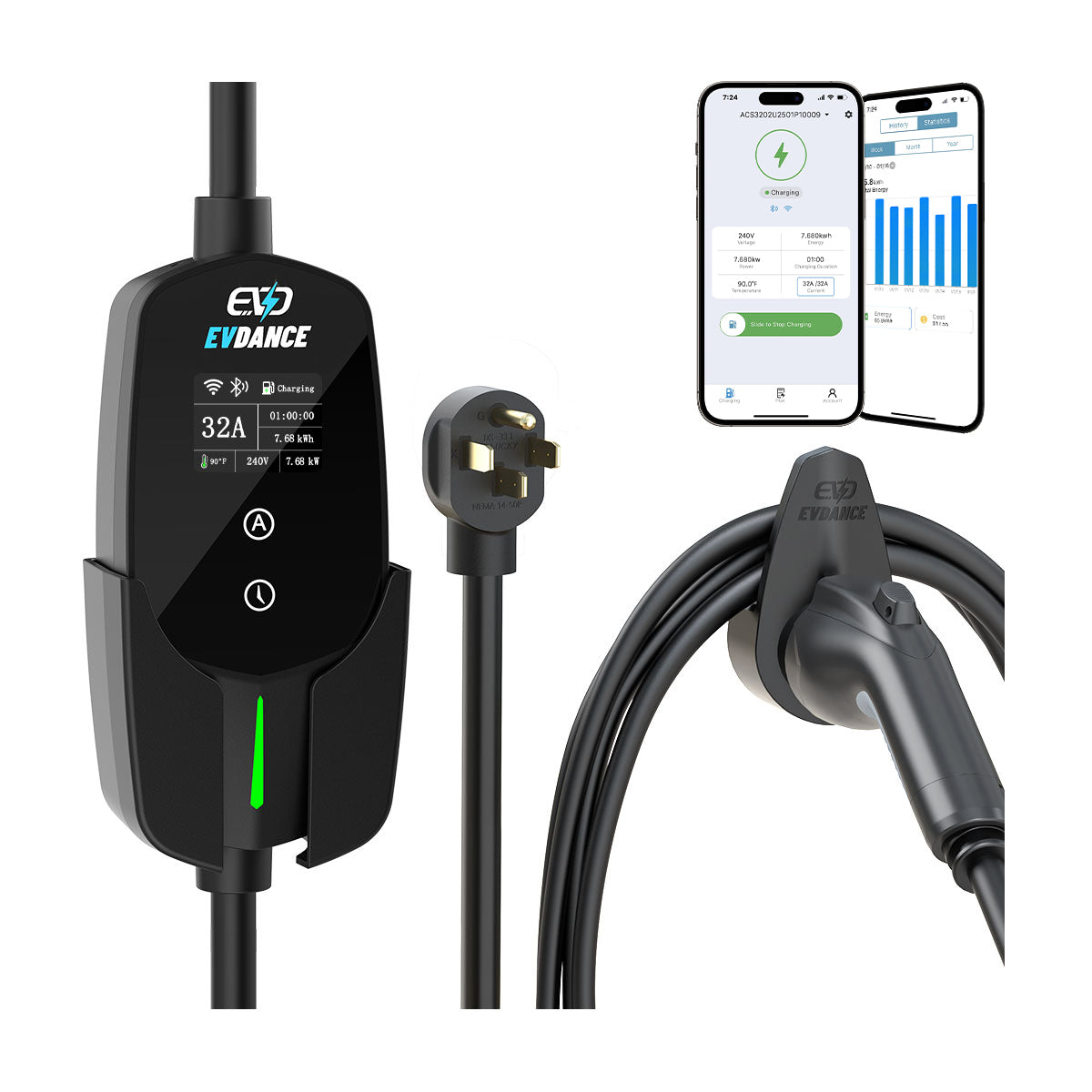 EVSloth Level 2 NEMA 14-50 32A J1772 Portable EV Charger - Image 3