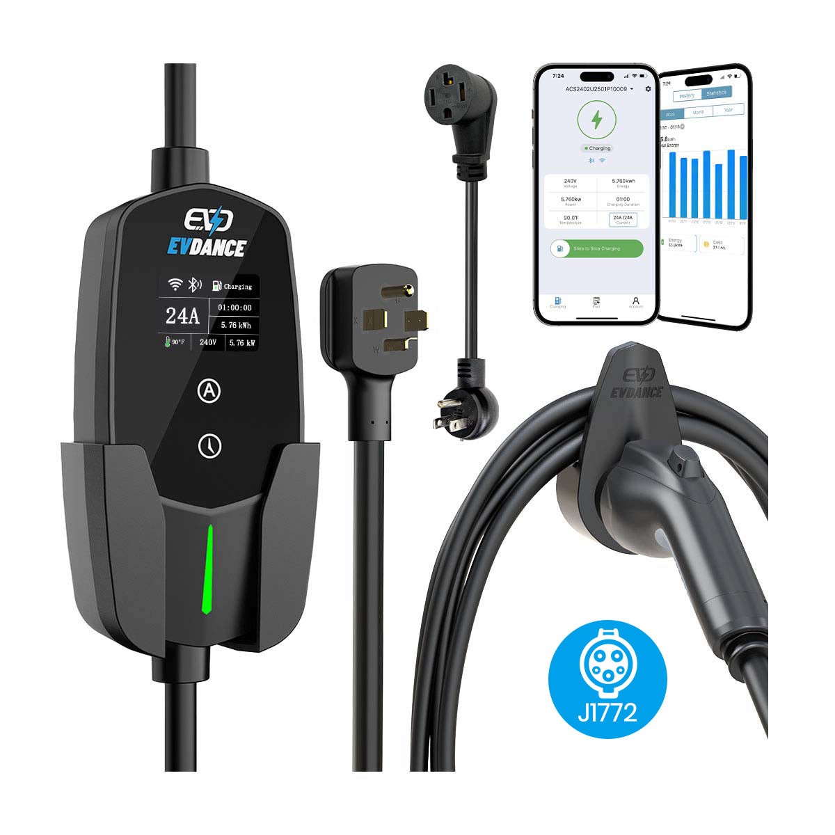 EVSloth Level 2 NEMA 14-30 24A J1772 Portable EV Charger - Image 19