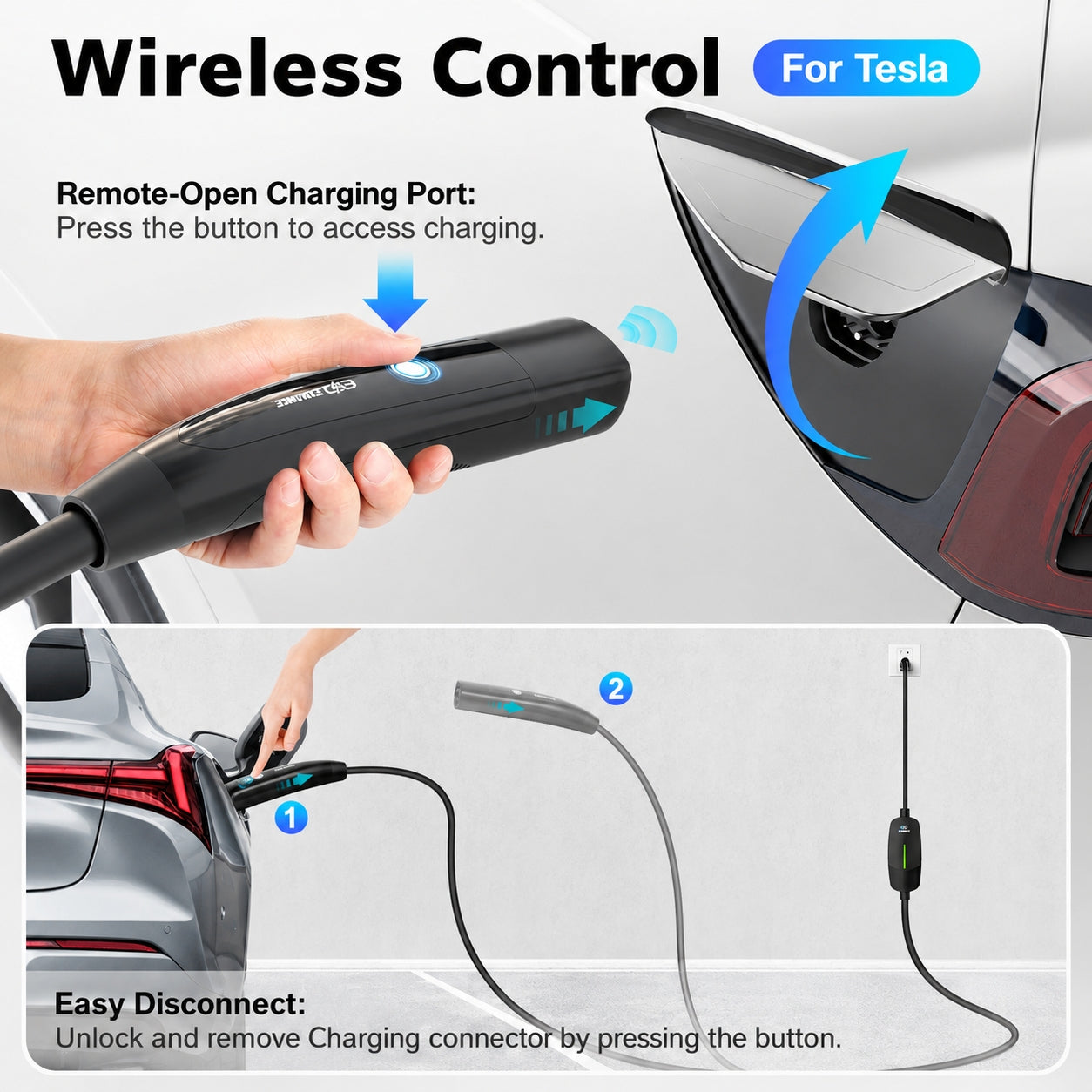 EVSloth Level 1&2 EV Charger NEMA 6-20 NACS Portable Dual Plug In - 12/16A - Image 15