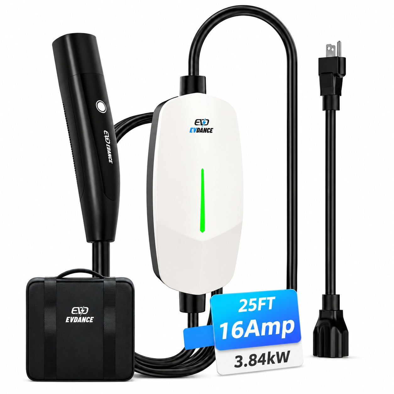 EVSloth Level 1&2 EV Charger NEMA 6-20 NACS Portable Dual Plug In - 12/16A - Image 2