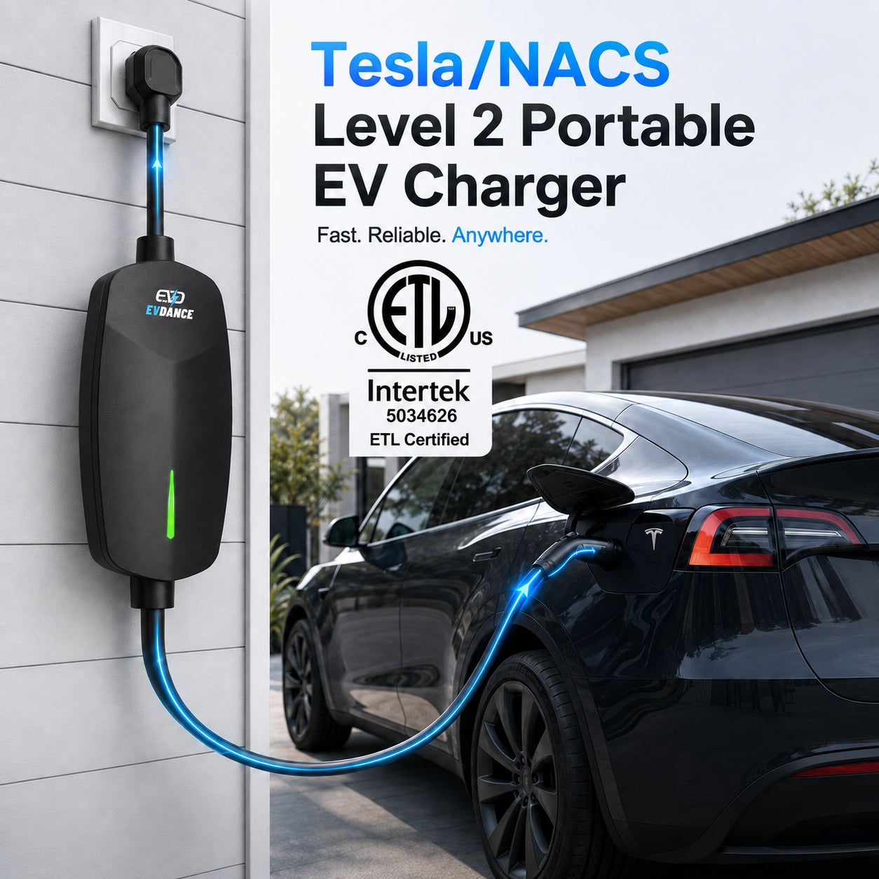 EVSloth Level 2 NEMA 14-50 32A Tesla/NACS Portable EV Charger - Image 2