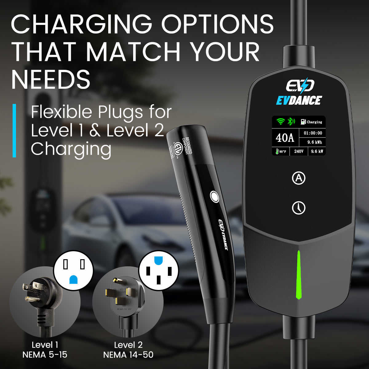 EVSloth Level 2 NEMA 10-30 24A NACS Portable EV Charger - Image 2