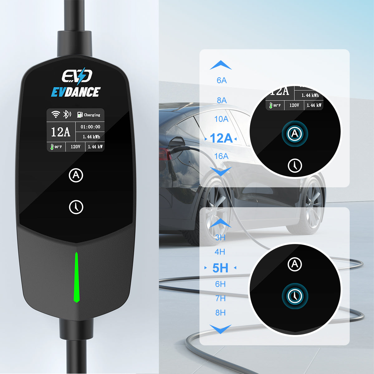 EVSloth Flux Level 1 NEMA 5-15 Plug 12A NACS/Tesla Portable EV Charger - Image 13