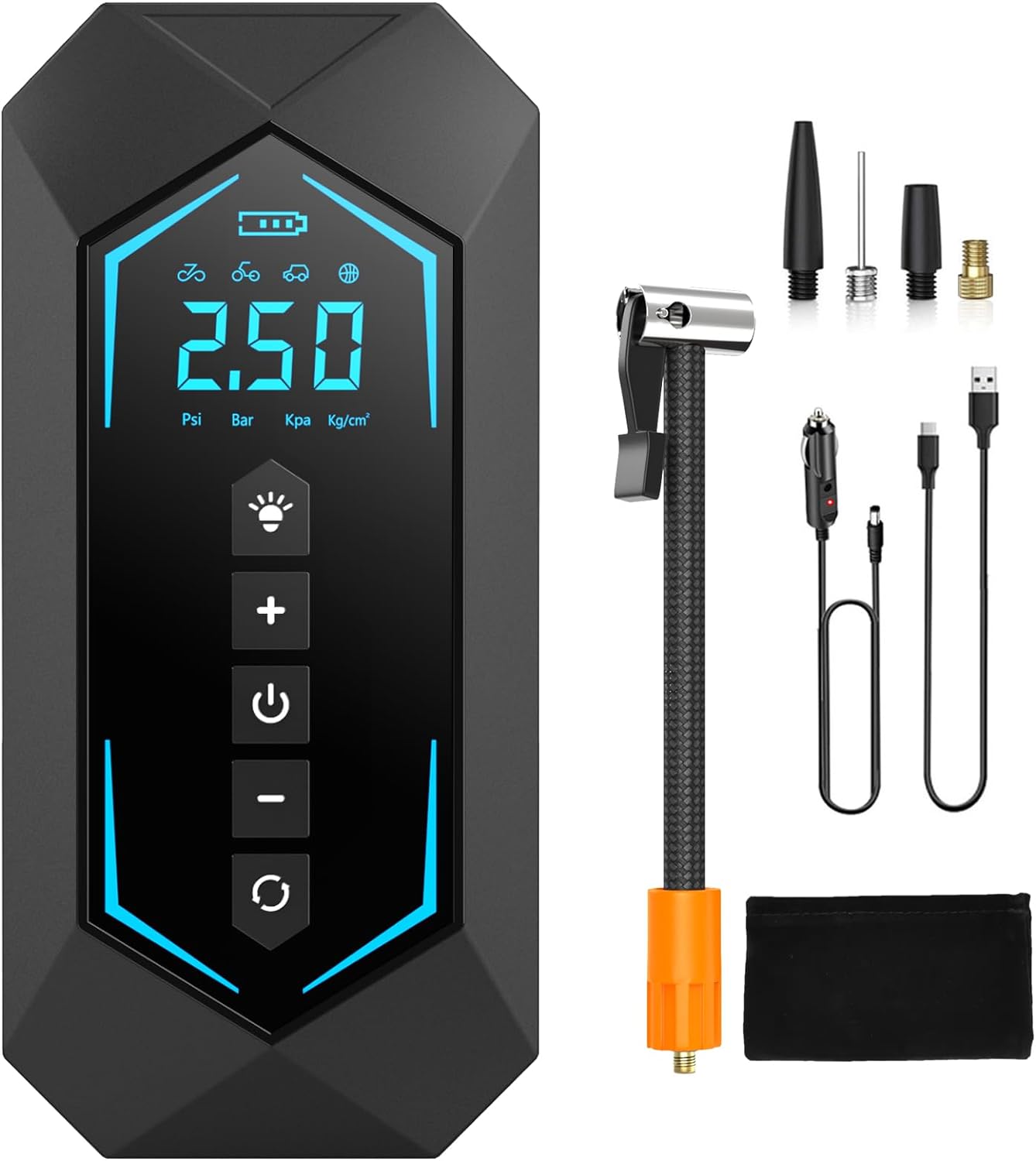 EVSloth Tire Inflator Portable Air Compressor 150PSI Dual Power