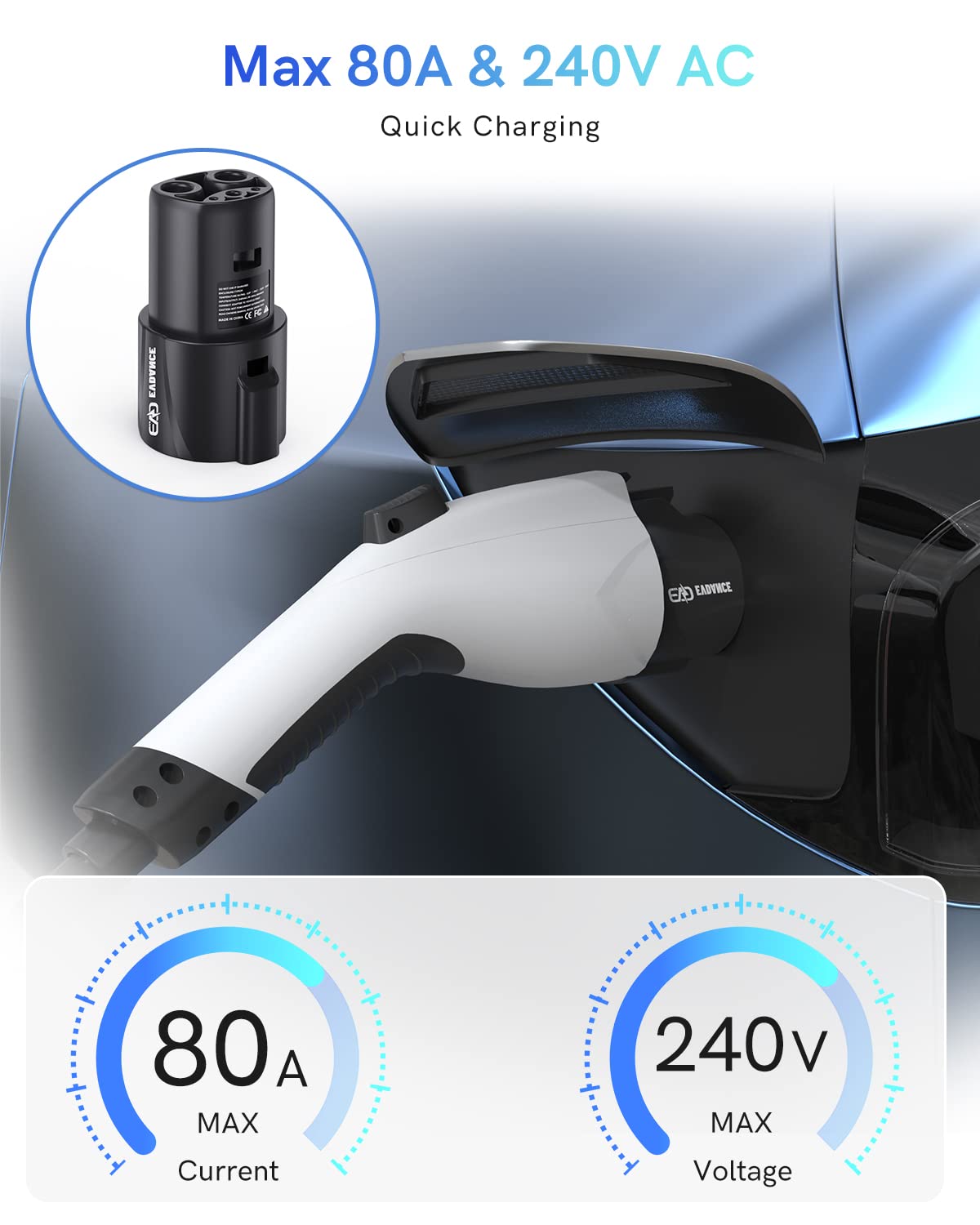 EVSloth SAE J1772 to Tesla Charging Adapter 80 Amp/ 240V - Image 4