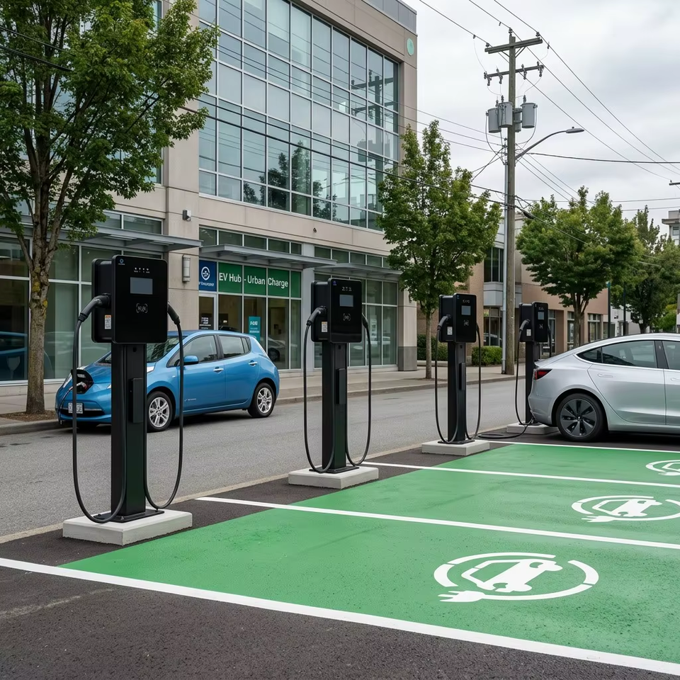 22kW Floor Mounted AC EV Charging Station DLB OCPP Smart Load Balancing for Hotel Commercial