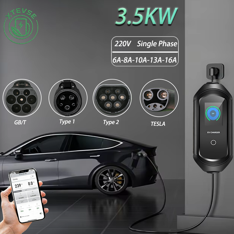 Portable Solar EV Charger 3.5kW J1772 Level 1/2