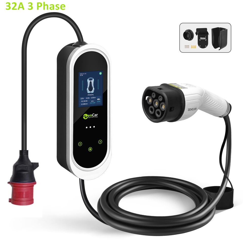 Zencar E-PRO 22kW 32A EV Charger WiFi APP Wall/Portable