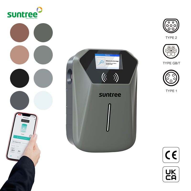 Industrial 22KW AC EV Charger Wallbox OCPP Display 380V-415V Smart Charging Station for Fleets