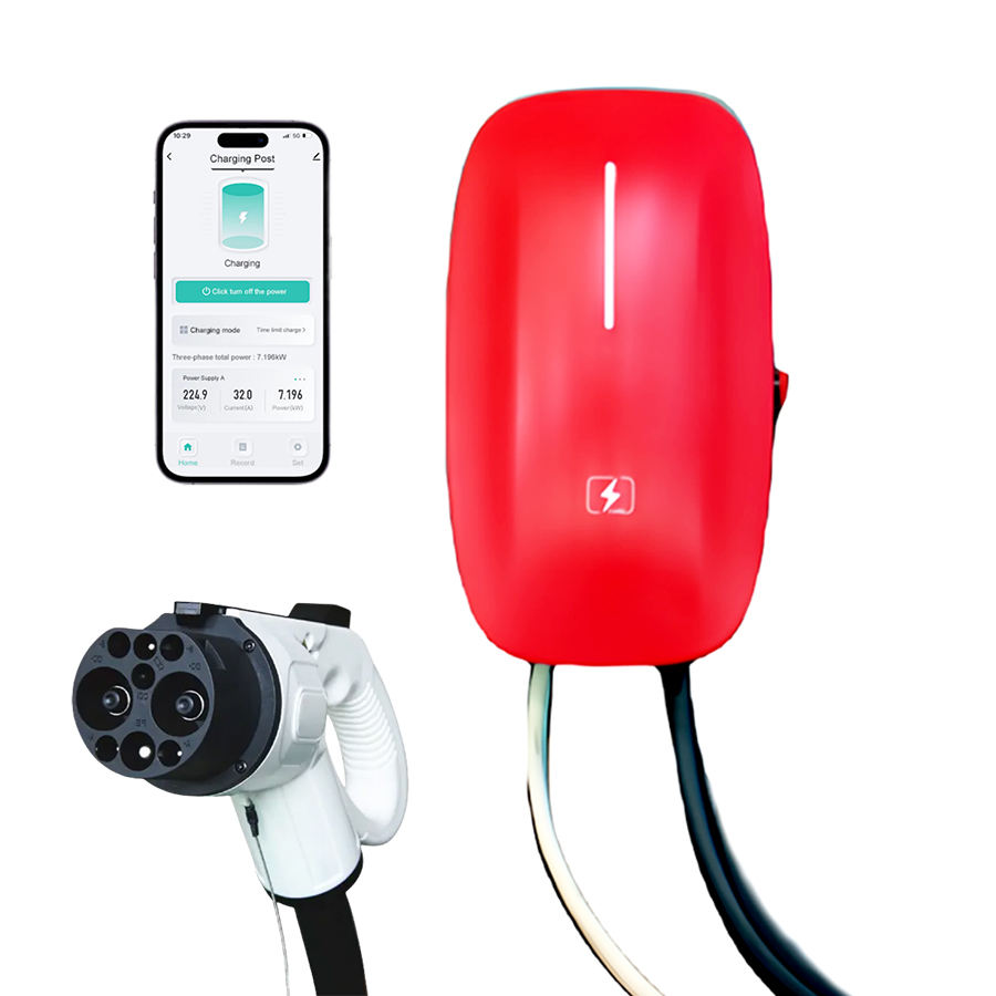 Sennan Home Level 2 EV Charger 50A 240V Indoor Outdoor Wall-Mount WiFi Bluetooth Smart Station