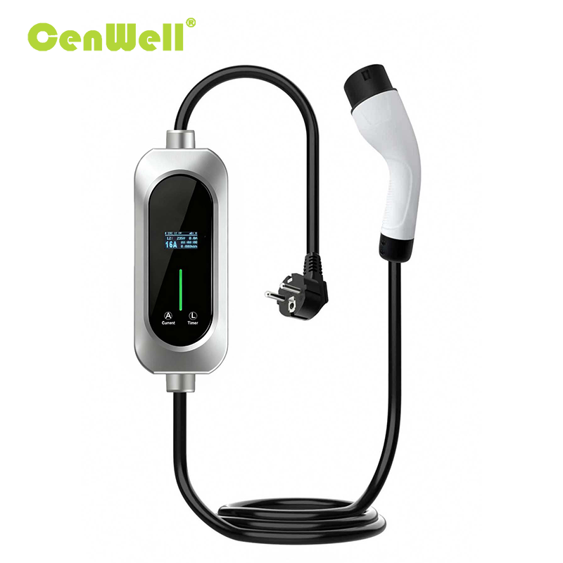 Cenwell 32A Portable EV Charger 7kW Smart EVSE J1772 NACS