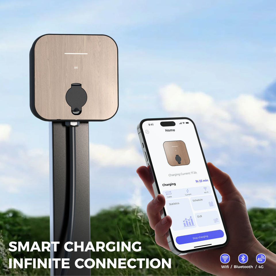 Smart APP 7.4kW EV Wallbox AC Charger Station Remote Control