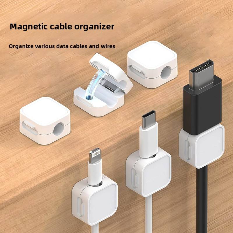 Magnetic Acrylic EV Charging Cable Organizer Clip Wire Management Holder for Car Garage Desk