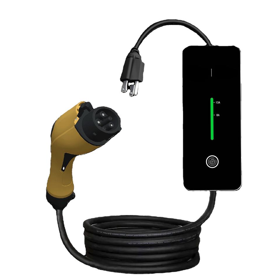 7.6KW Type1 Level 2 Portable EV Charger 32A J1772 Plug 5M Cable Charging Station