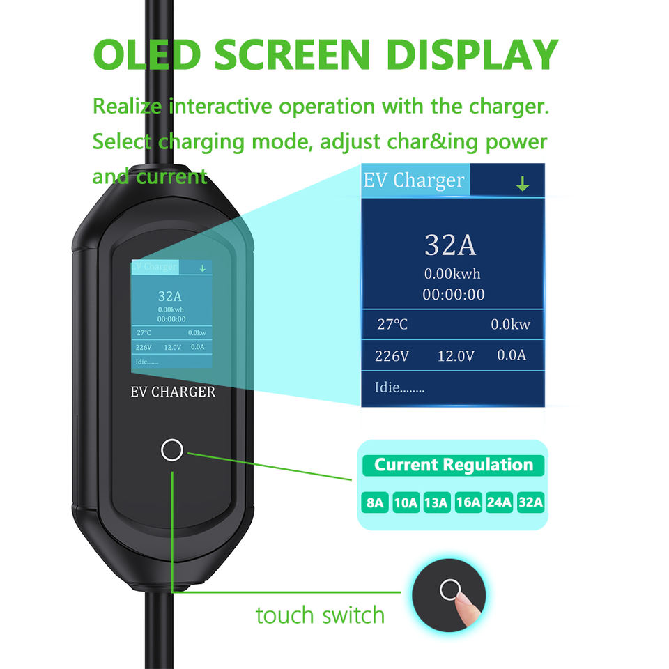 WiFi APP Smart EV Charger Type2 13A IP65 Portable Station - Image 4