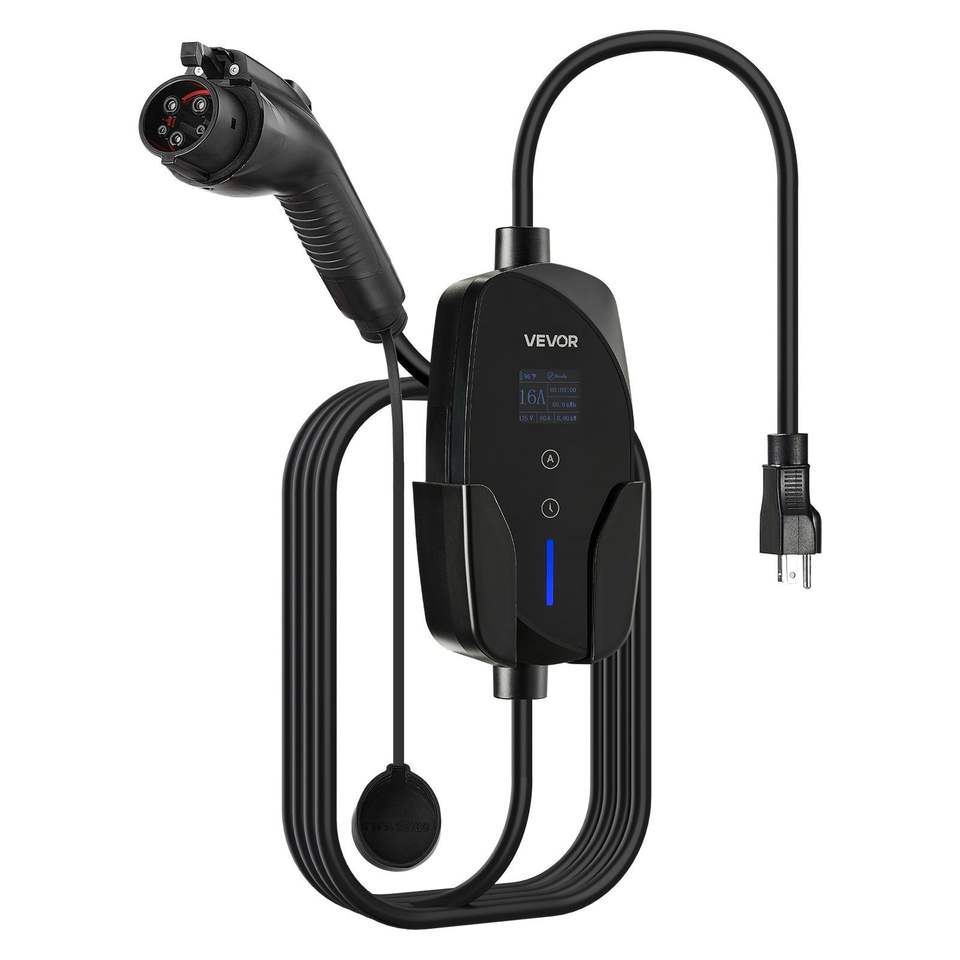 16A 7kW Portable EV Charger J1772 NEMA 6-20P Level 1/2